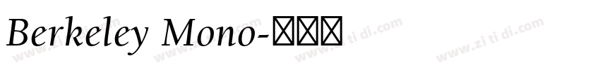 Berkeley Mono字体转换